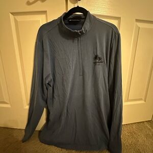 Travis Mathew Blue Quarter-Zip Sweatshirt